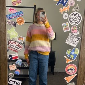 Sunset Striped Sweater